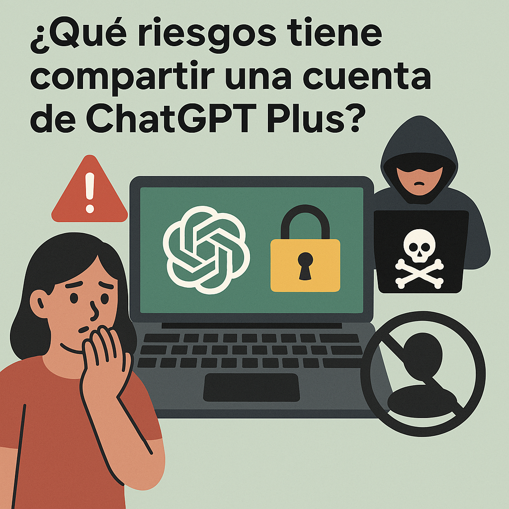 ¿Qué riesgos tiene compartir una cuenta de ChatGPT Plus?
