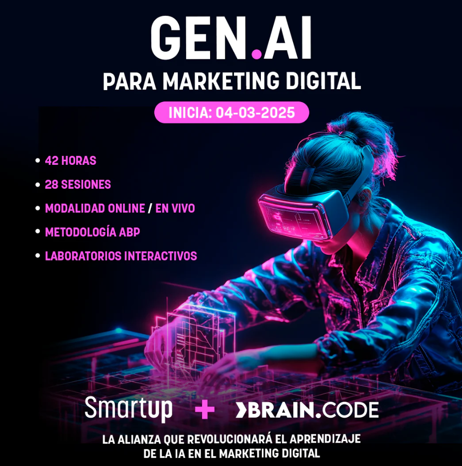 Programa GenAI para Marketing Digital | Aplicaciones Prácticas de la Inteligencia Artificial en el Marketing Digital