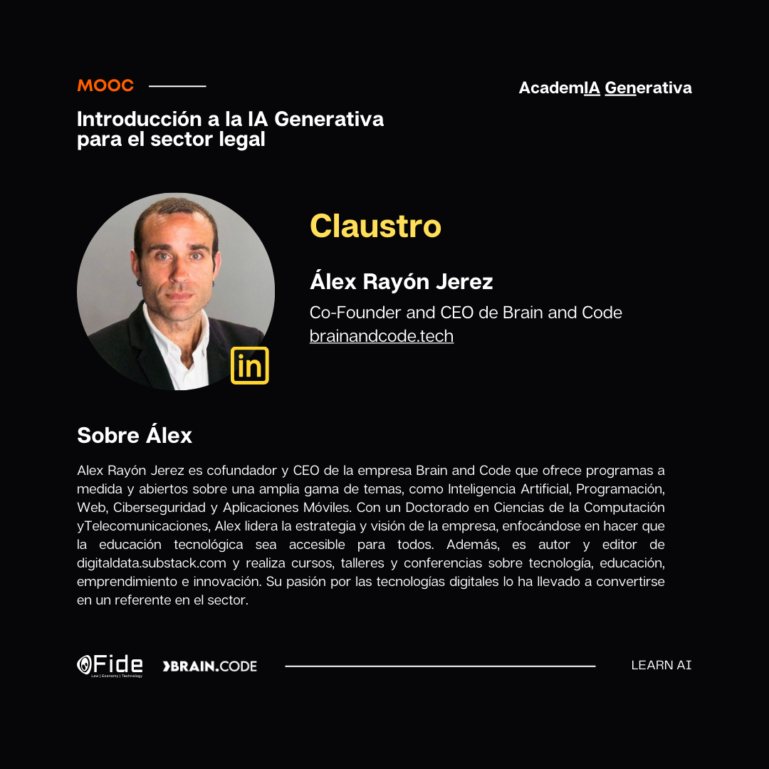 AcademIA Generativa | Introducción a la IAG para el sector legal: Ya disponible
