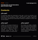 AcademIA Generativa | Introducción a la IAG para el sector legal