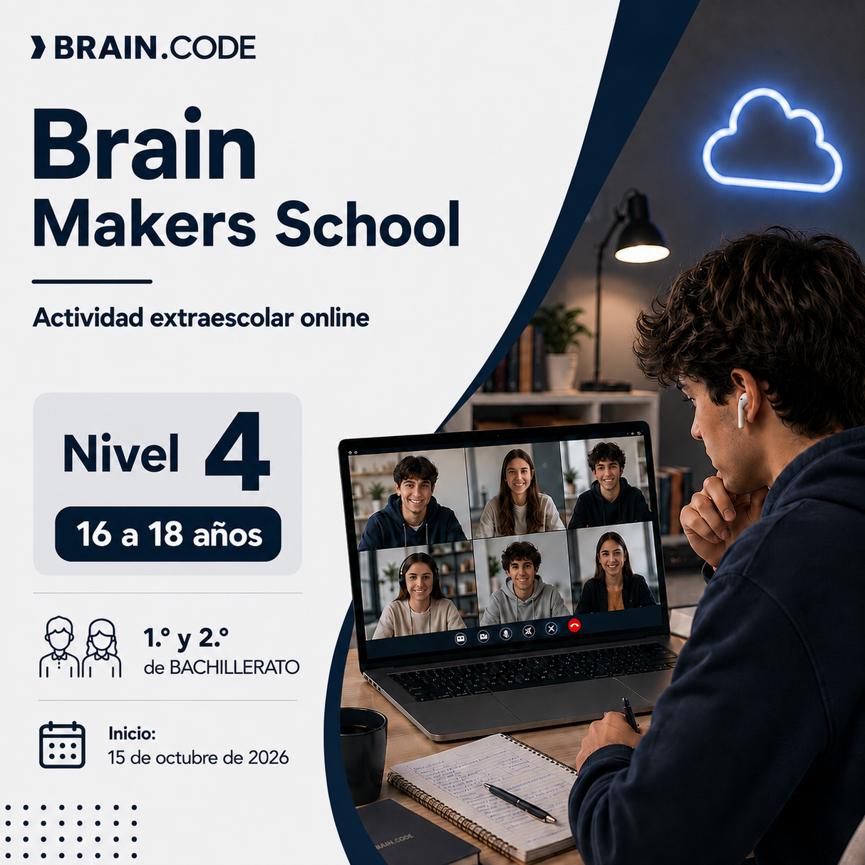 Nivel 4: Programa Formativo Brain Makers School: de 16 a 18 años.